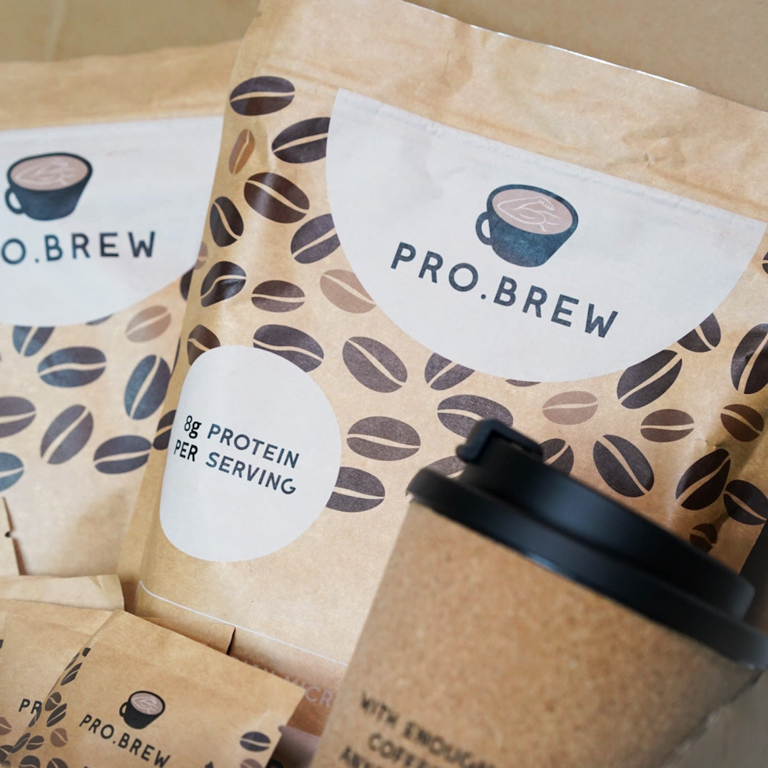 Protein coffee travel mug, gift box